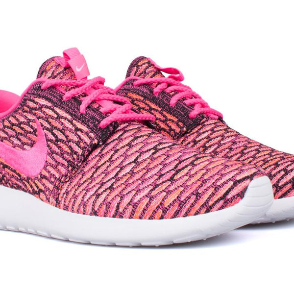 Nike Flyknit Rosherun Black Pink Women's - Pimp Kicks