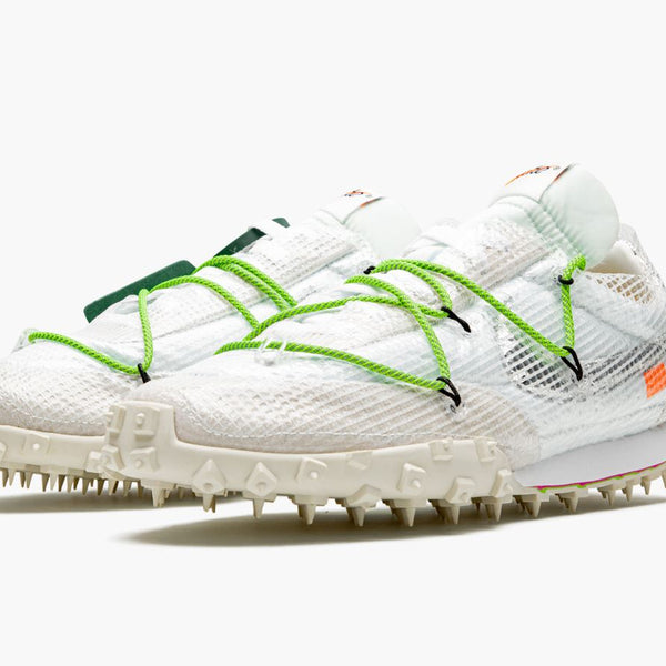 Nike Waffle Racer Off-White Electric Green Men's