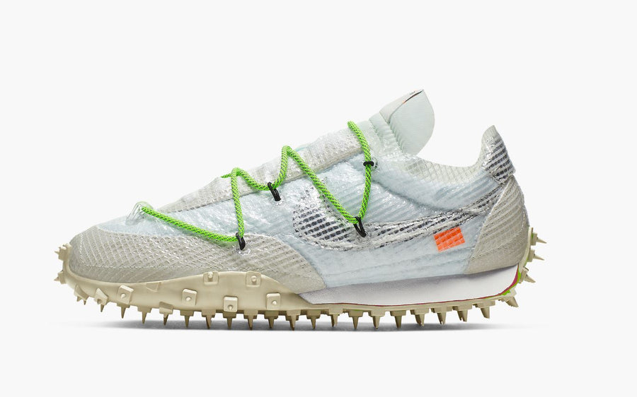 Nike Waffle Racer Off-White Electric Green Men's