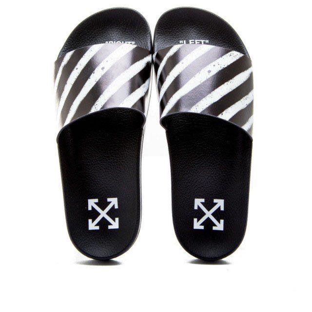 Off White Spray SLider Black Men's - Pimp Kicks