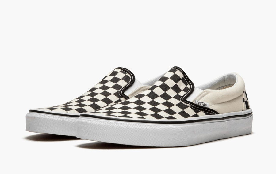 Vans Classic Slip On Checkerboard White Black Men's – Pimp Kicks