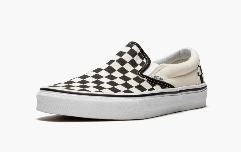 Vans Classic Slip On Checkerboard White Black Men's – Pimp Kicks