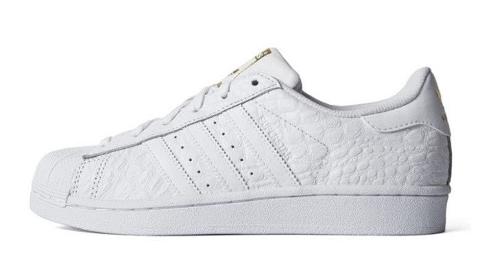 Adidas Superstar White Gold Croc Men's - Pimp Kicks