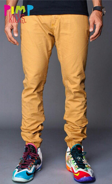 Pimp Kicks Jogger Pants Mustard - Pimp Kicks