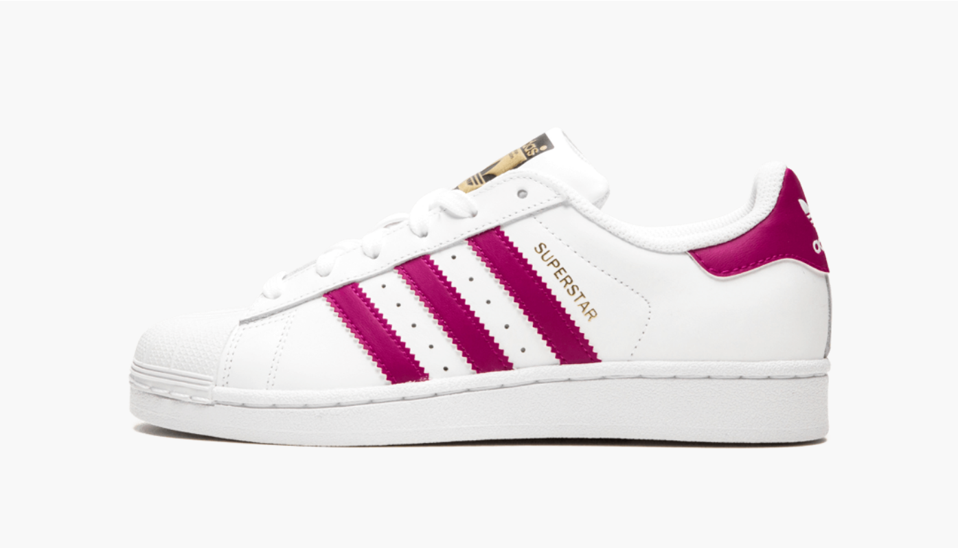 Adidas Superstar Foundation Scarlet Pink Junior Pimp Kicks