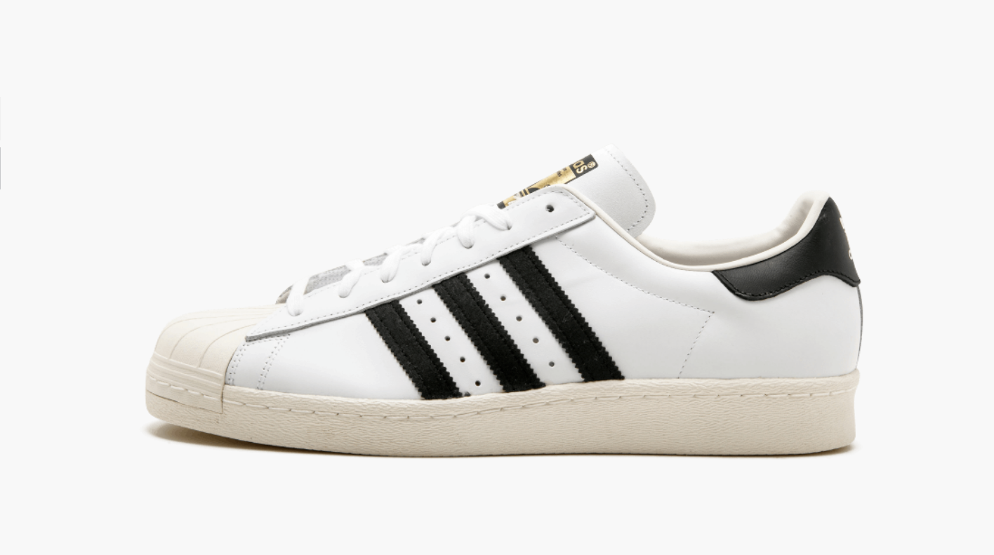 Adidas superstar 80s top shoes men's black