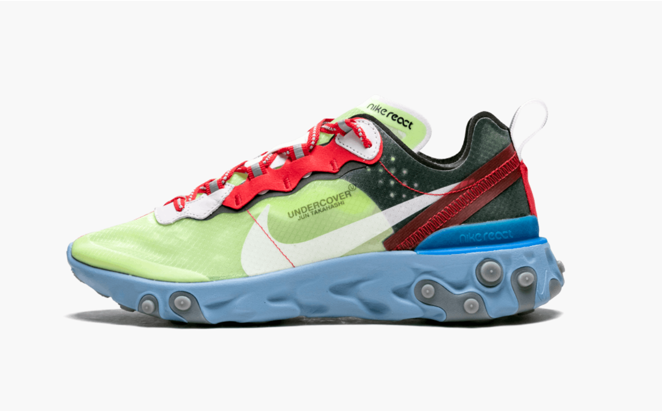 Nike React Element Undercover 87 Volt Blue Men s Pimp Kicks